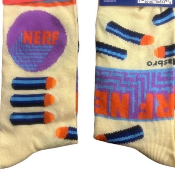 - NWT Nerf Toy Novelty Crew Socks - Picture 3 of 16